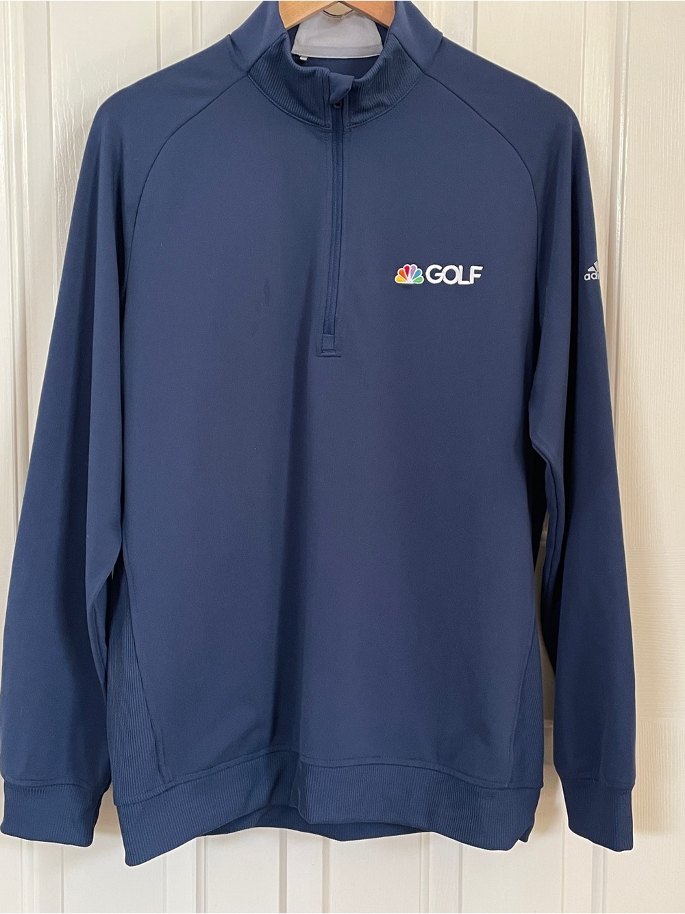 Adidas NBC Golf Quarter Zip Pullover Navy Men’s M Stretch Performance